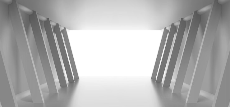 Free Vector abstract room white corridor space background
