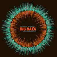 Free vector abstract round big data visualization.