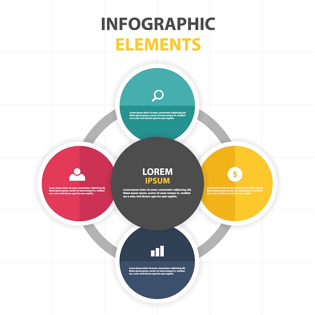 Free vector abstract round infographic template