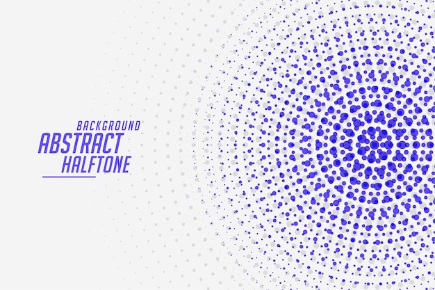 Free vector abstract round shape geometric banner with halftone effect