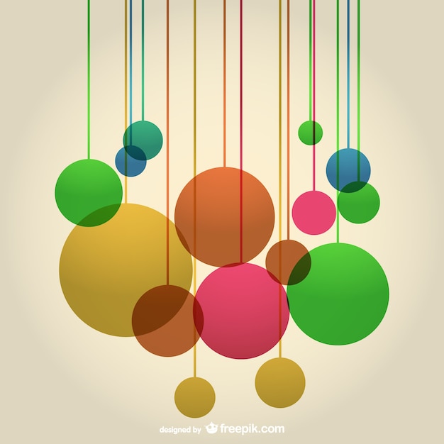 Free vector abstract round shapes composition background