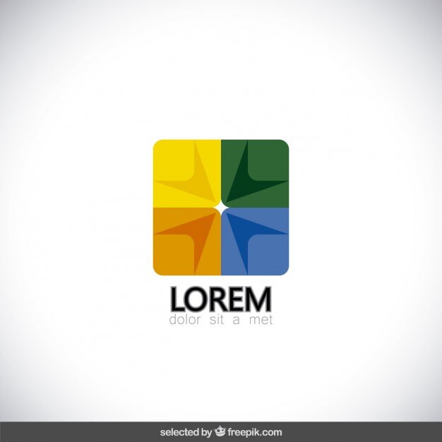 Free Vector abstract rounded square logo