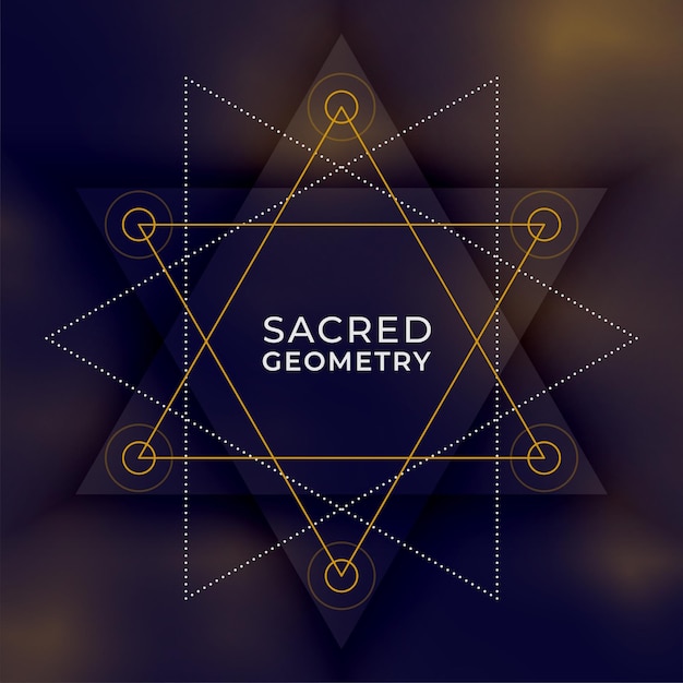 Free vector abstract sacred geometry symbol background for cosmic mystery