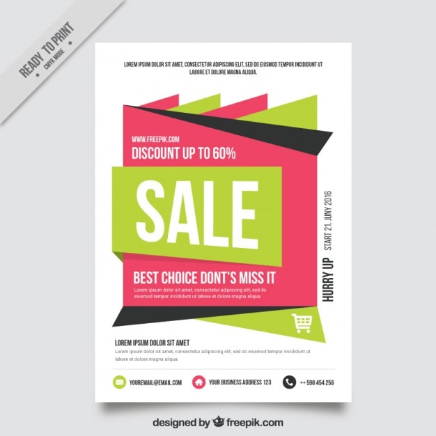 Free vector abstract sale brochure