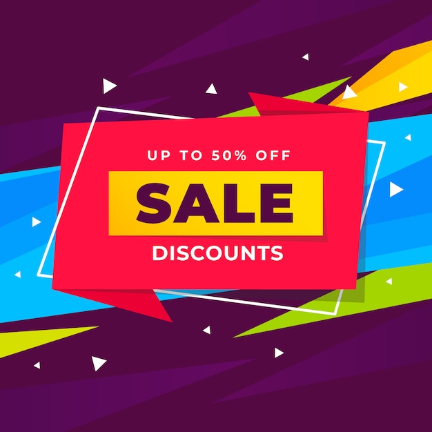 Abstract sale discounts promotion banner