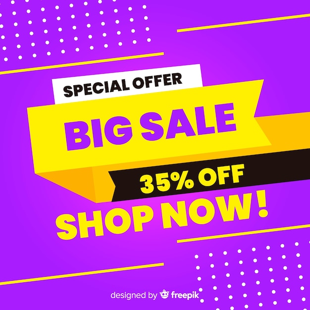 Abstract sale promotion banner template