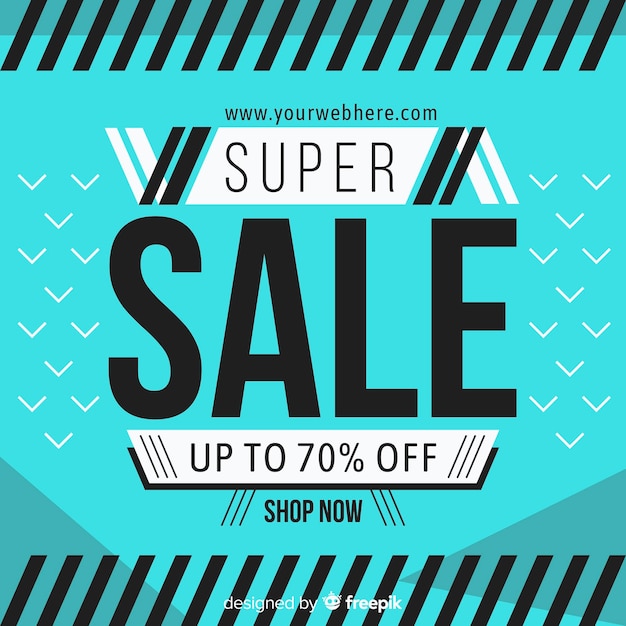 Free vector abstract sale promotion banner template