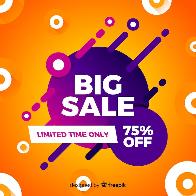 Free vector abstract sale promotion banner template