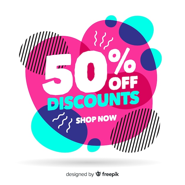 Free vector abstract sale promotion banner template