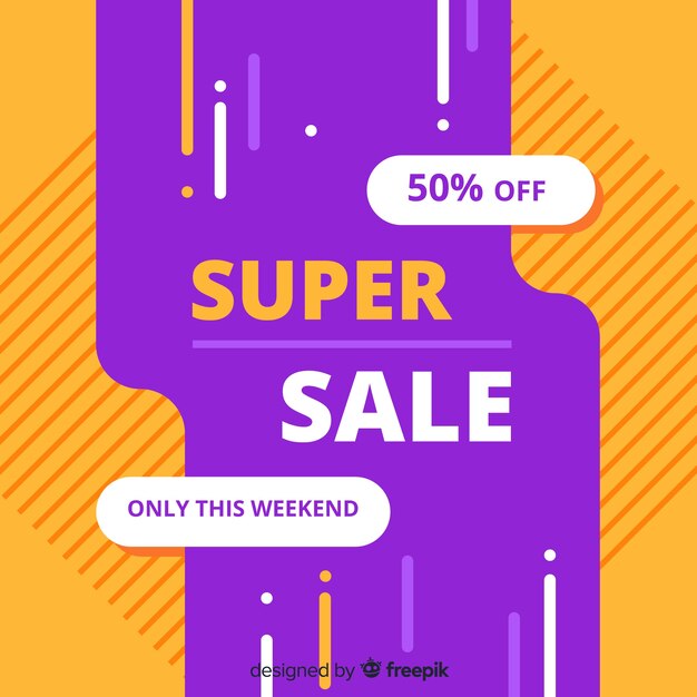 Abstract sale promotion banner template