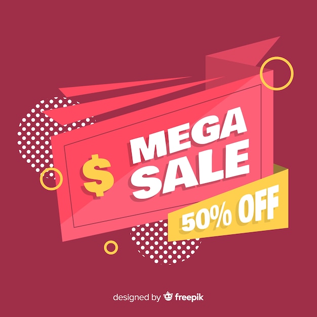 Free vector abstract sale promotion banner template