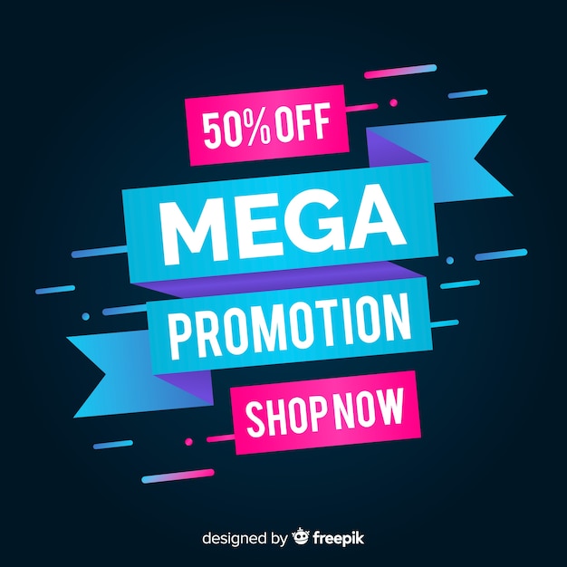 Abstract sale promotion banner template