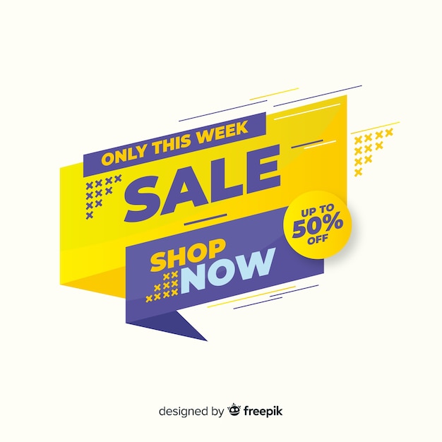 Abstract sale promotion banner template