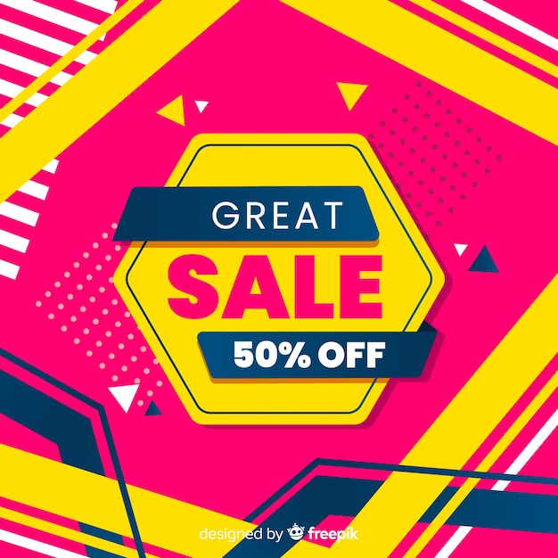 Free vector abstract sale promotion banner template