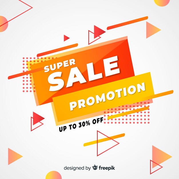 Abstract sale promotion banner template