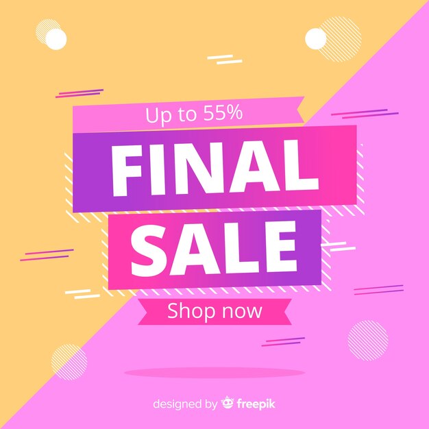 Free vector abstract sale promotion banner template