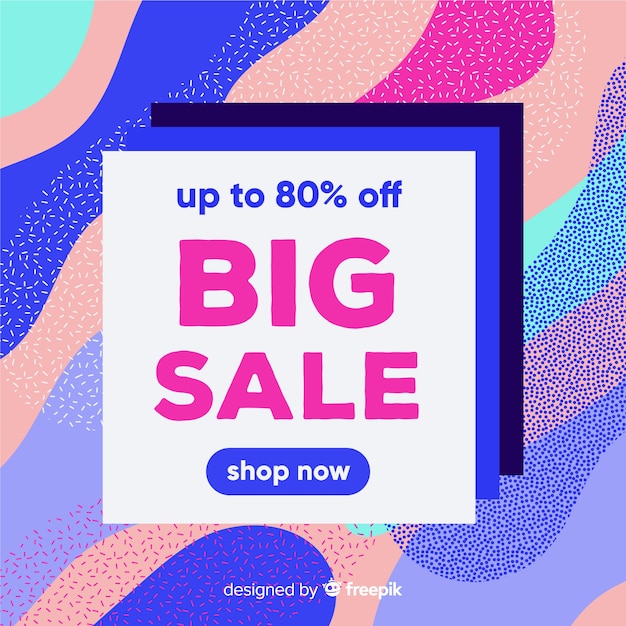 Free vector abstract sale promotion banner template