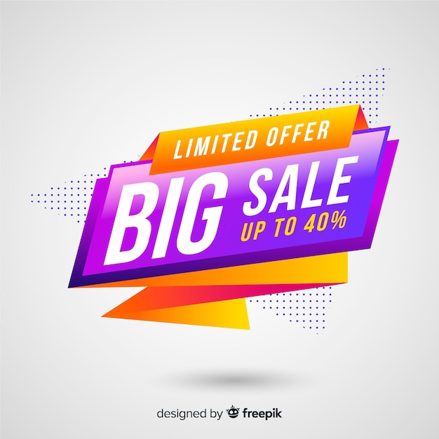 Free vector abstract sale promotion banner template