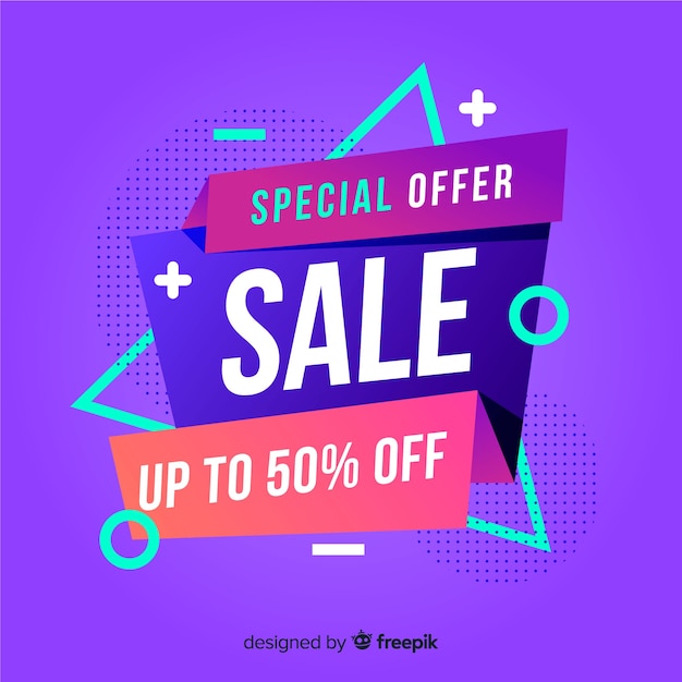 Abstract sale promotion banner template