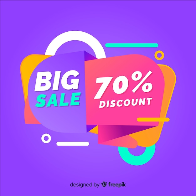 Abstract sale promotion banner template