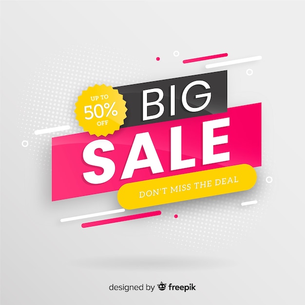 Free vector abstract sale promotion banner template