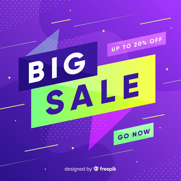 Abstract sale promotion banner template