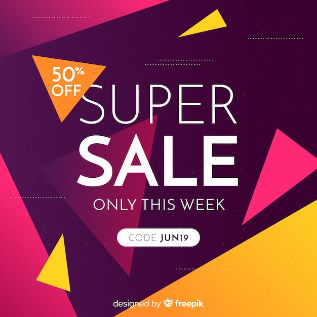 Abstract sale promotion banner template