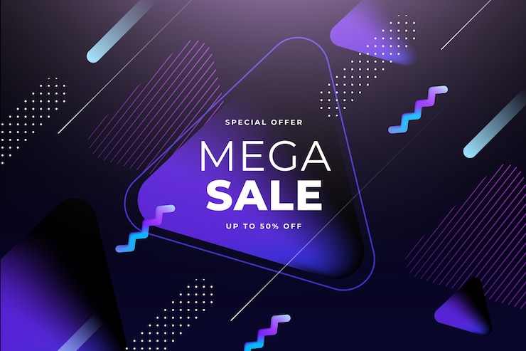 Free Vector abstract sale theme for wallpaper