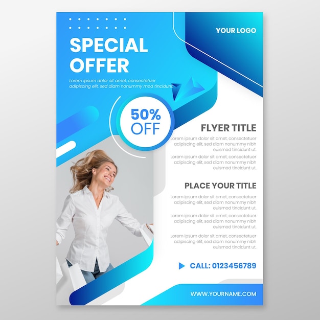 Abstract sales print template