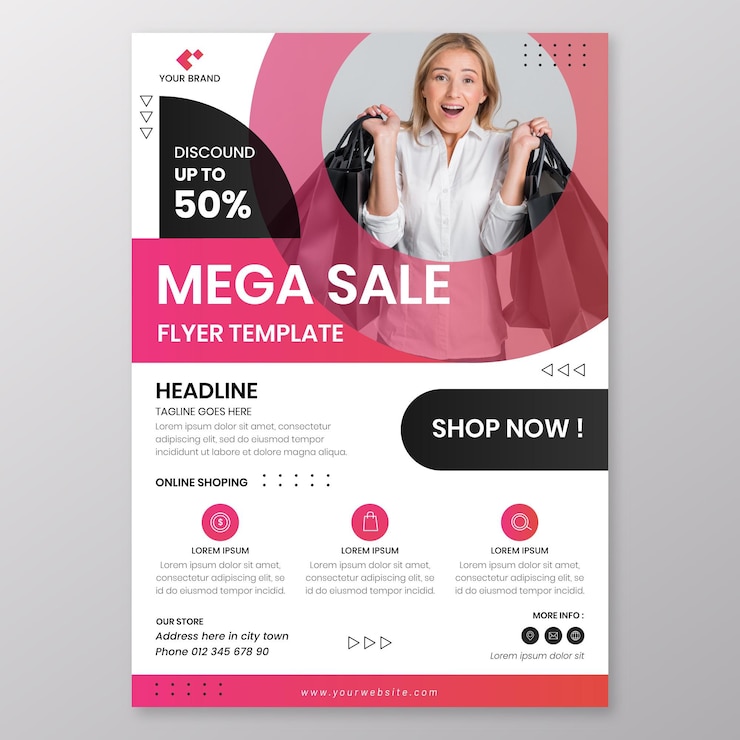 無料Vector 抽象販売印刷テンプレート