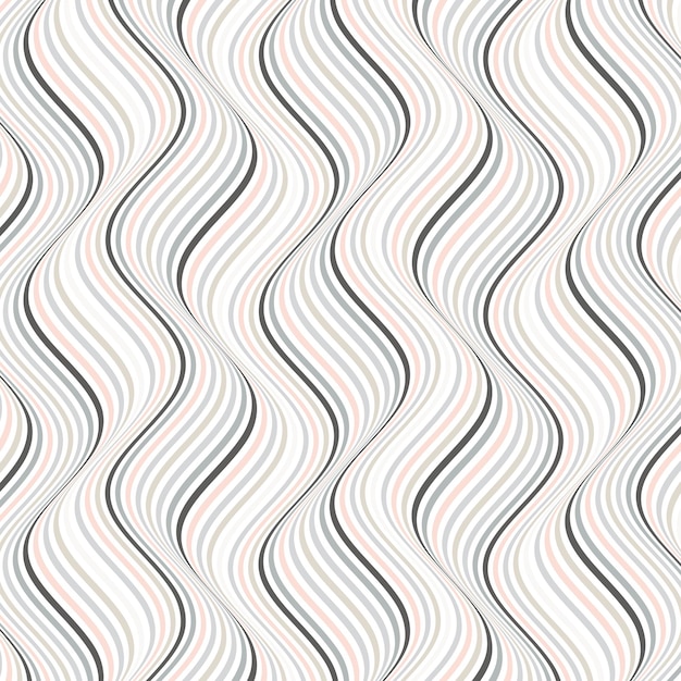 Бесплатное векторное изображение Абстрактный скандинавский стиль дизайн волны бесшовные модели