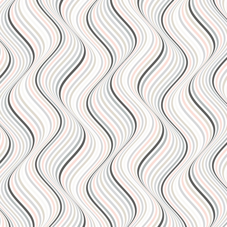 Free Vector abstract scandinavian style design wave seamless pattern