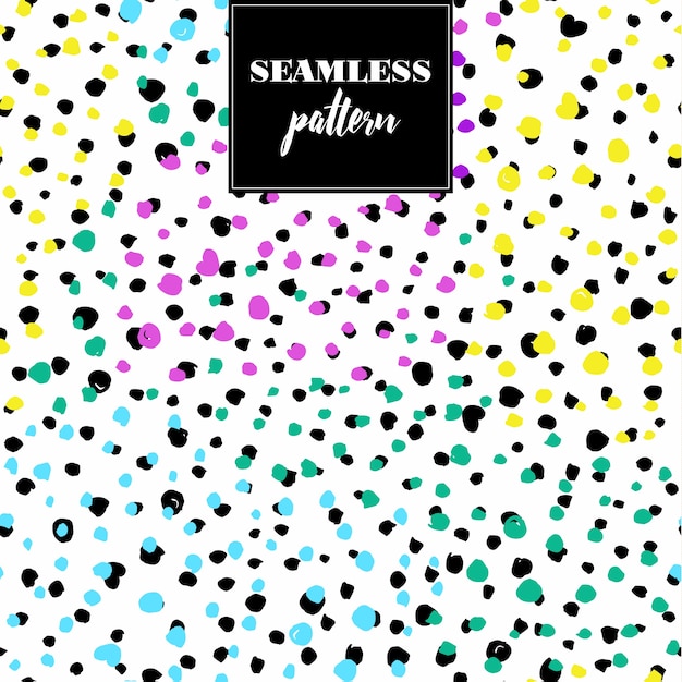 Free vector abstract seamless pattern with dots