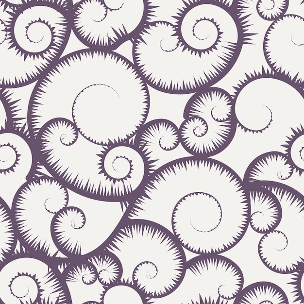 Бесплатное векторное изображение Абстрактный бесшовный паттерн с завитками