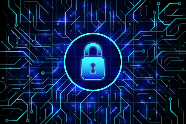 Abstract secure technology background