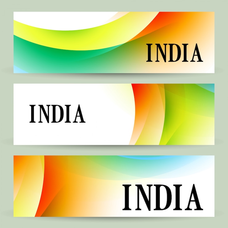 मुफ़्त वेक्टर abstract set of indian headers