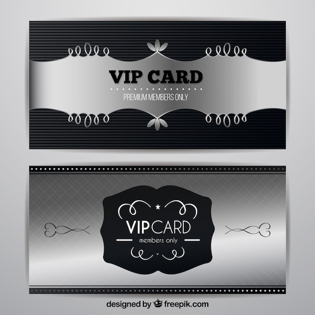 Бесплатное векторное изображение Абстрактный набор серебряных визитных карточек