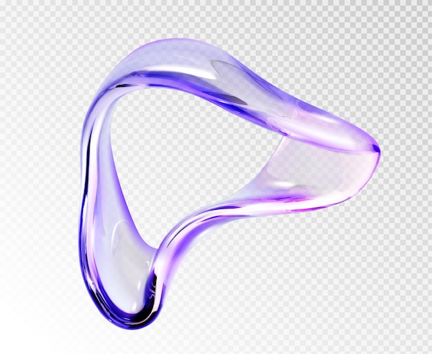 Абстрактная форма 3D стеклянного объекта