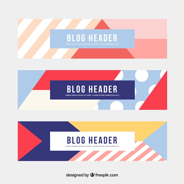 Abstract shape banners