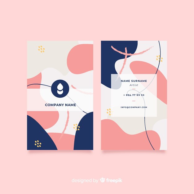Abstract shape business card template