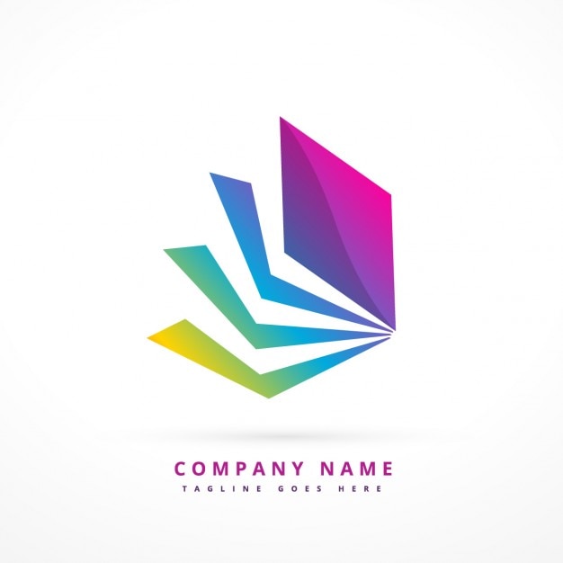 Бесплатное векторное изображение Абстрактная форма красочный логотип
