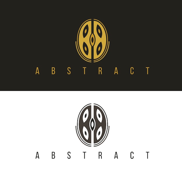 Абстрактная форма логотипа в двух вариантах
