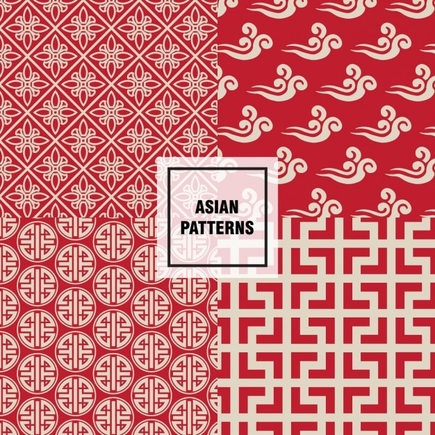 Abstract shapes asian pattern