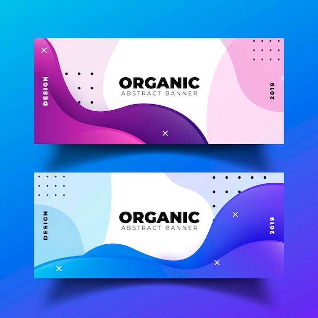 Free vector abstract shapes banners