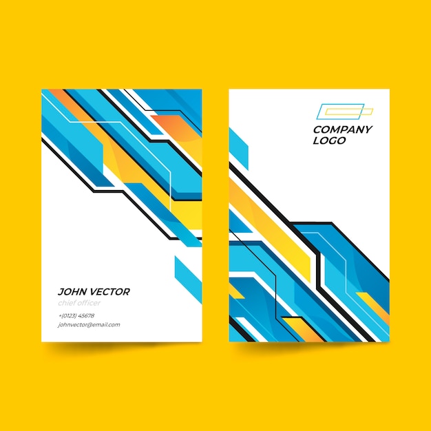 Abstract shapes business card set