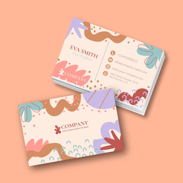 Free vector abstract shapes business card template