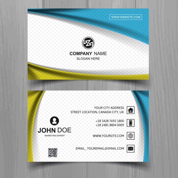 Free vector abstract shapes business card