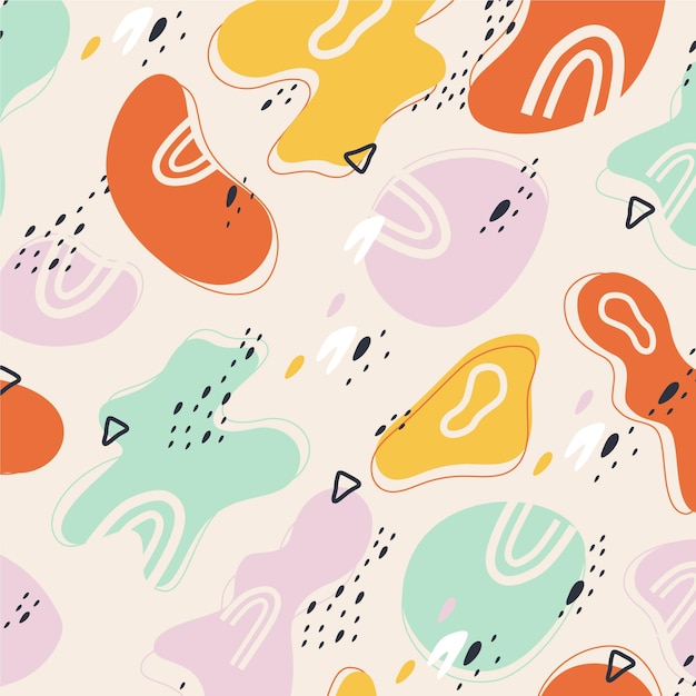 Free vector abstract shapes colorful pattern