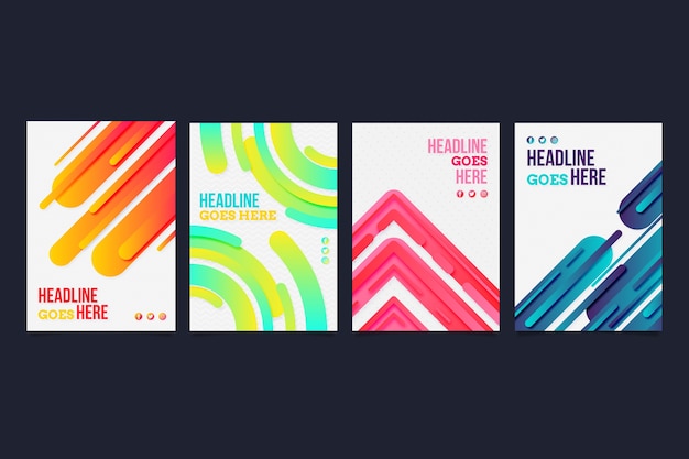 Abstract shapes cover collection design