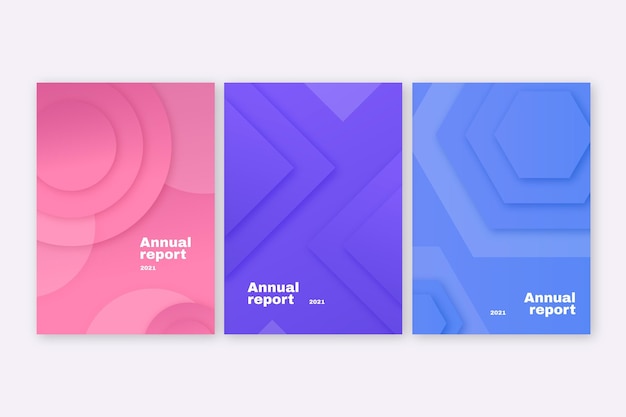 Free vector abstract shapes cover collection